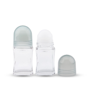 Frascos Roller Ball de Vidro Grande Desodorante Transparente Embalagem Cosmética 50ml 50ml