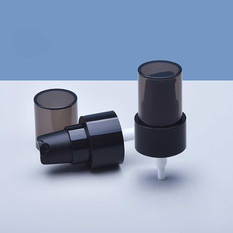 Embalagem cosmética preta 24/410 bomba de tratamento creme loção bomba para frasco de xampu