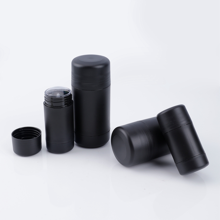 Frascos de cor personalizada de desodorante reciclável preto 15g 20g 30g 50g 60g 75g 90g com bastão