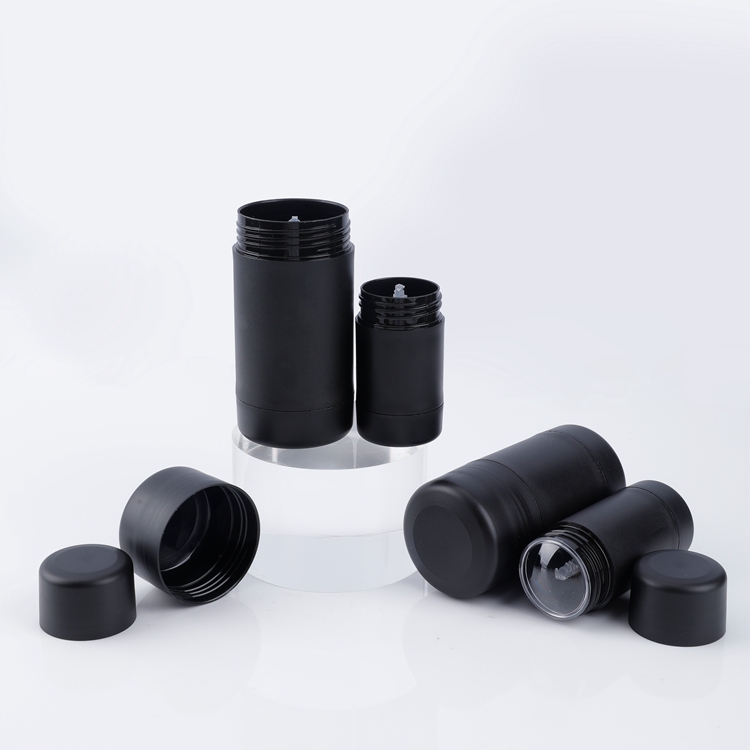 Frascos de cor personalizada de desodorante reciclável preto 15g 20g 30g 50g 60g 75g 90g com bastão