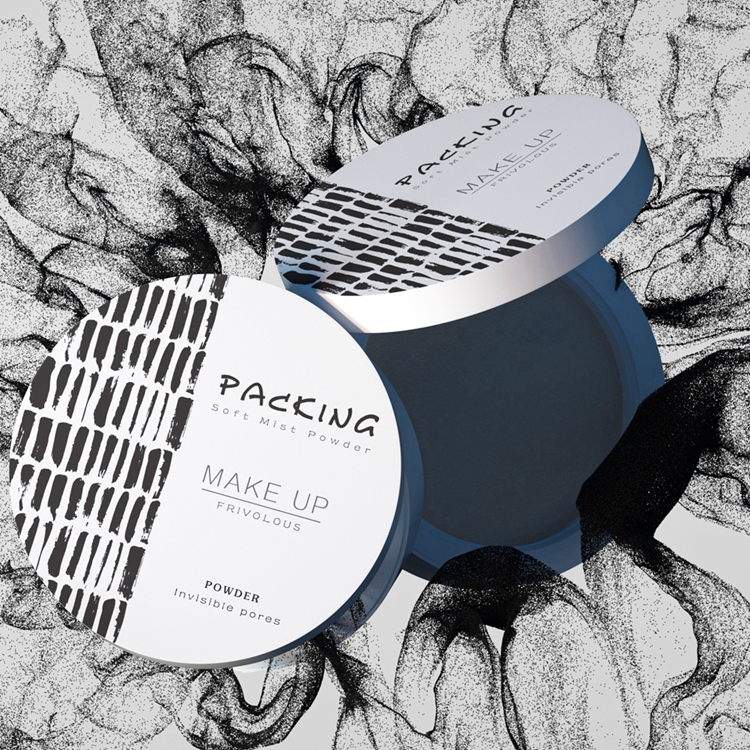 Almofada de ar redonda diy cosmética caixa compacta para embalagem de recipiente de maquiagem vazio 