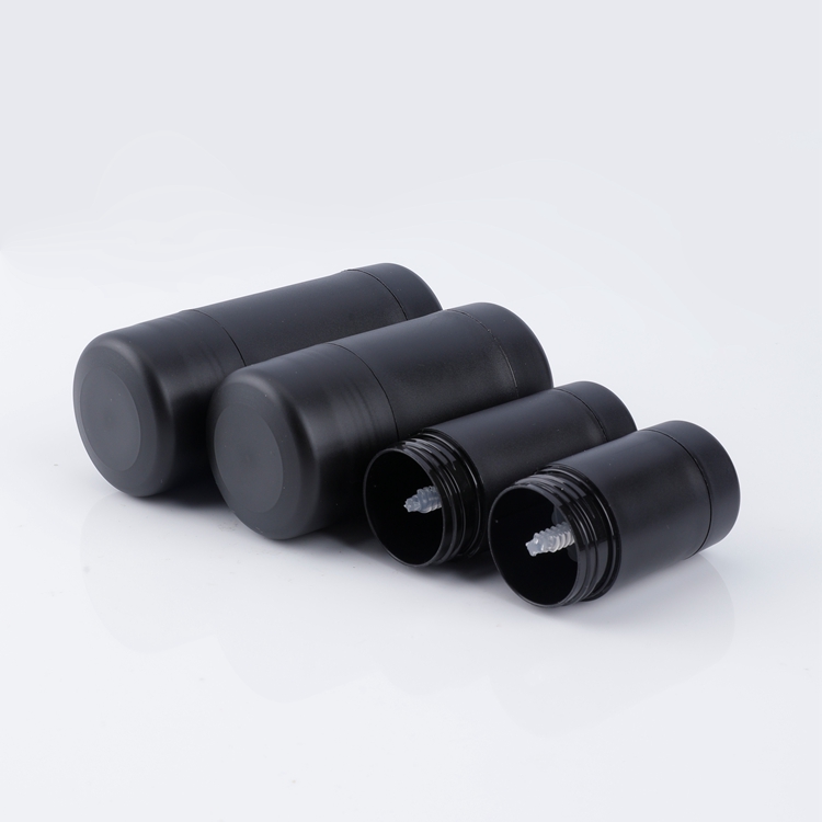 Frascos de cor personalizada de desodorante reciclável preto 15g 20g 30g 50g 60g 75g 90g com bastão